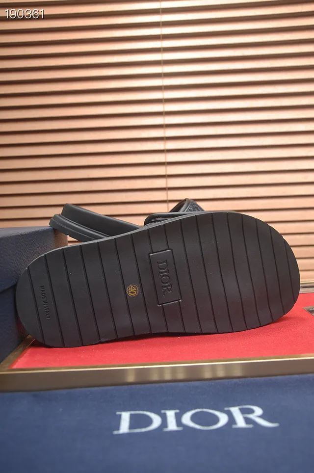 Dior Slide Monogram Black Platform Slippers 5