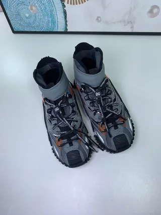 Dolce & Gabbana Gray Black High-Top Sole Chunky Sneakers 3