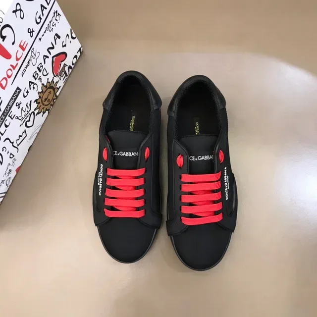 Dolce & Gabbana Sneakers lifestyle noirs et oranges sans lacets slip-on semelle sculptée en caoutchouc 9