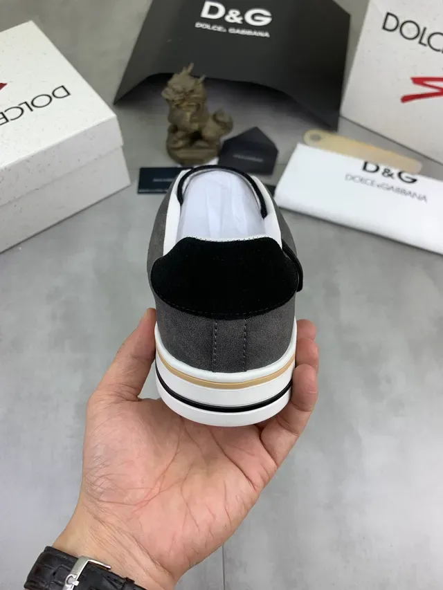 Dolce & Gabbana Portofino Multicolor Beige Imprimé Léopard Cuir à poil Panneaux de Daim en couches Sneakers Lifestyle 2