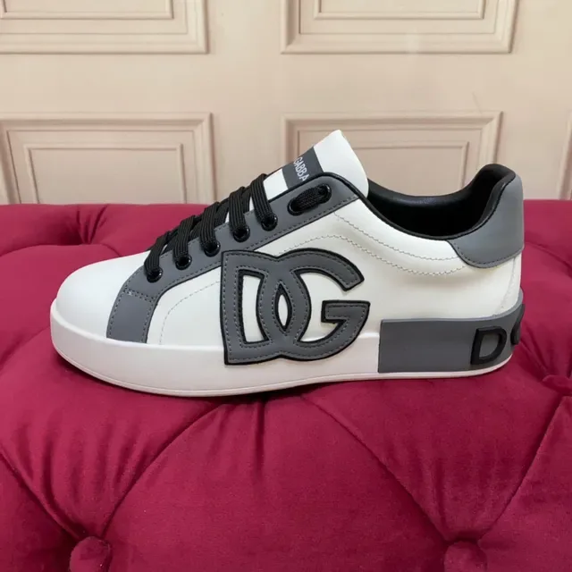 Dolce & Gabbana Portofino baskets de mode de vie blancs et gris 6