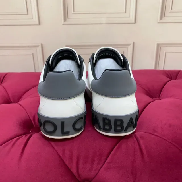 Dolce & Gabbana Portofino baskets de mode de vie blancs et gris 8