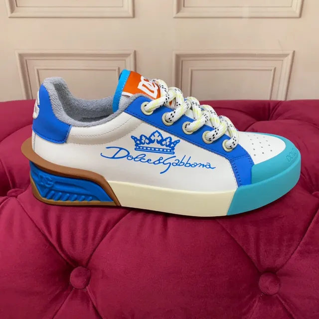 Dolce & Gabbana Portofino chaussures lifestyle blanches bleues multicolores 2