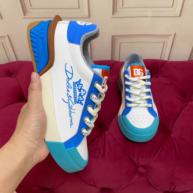 Dolce & Gabbana Portofino chaussures lifestyle blanches bleues multicolores 5