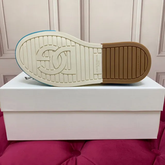 Dolce & Gabbana Portofino chaussures lifestyle blanches bleues multicolores 9