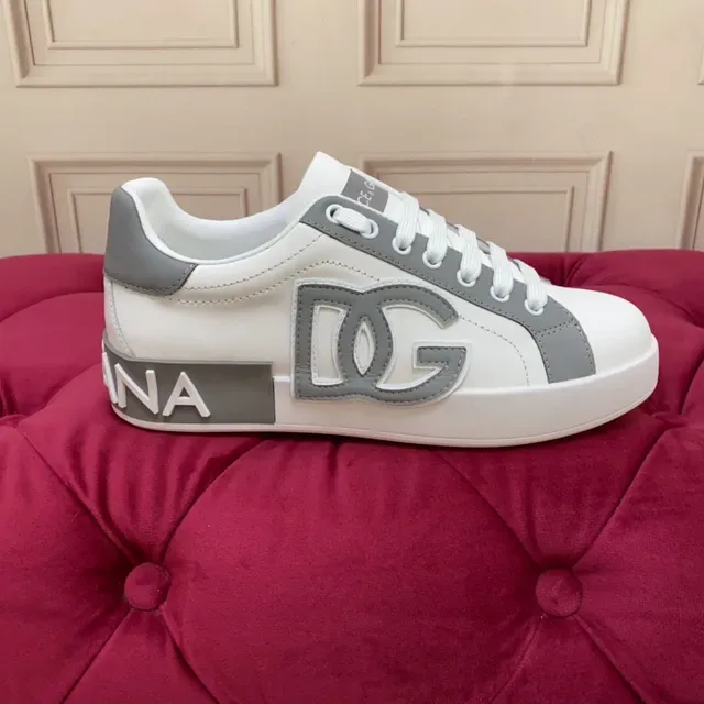 Dolce & Gabbana White and Gray Panelled Lifestyle Sneakers 2