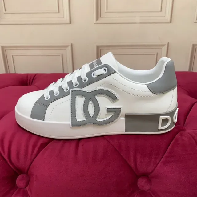 Dolce & Gabbana White and Gray Panelled Lifestyle Sneakers 6