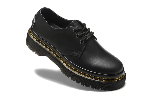 Dr. Martens Jadon Platform Chaussures Oxford en cuir noir 3