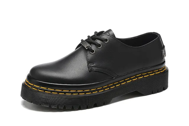 Dr. Martens Jadon Platform Chaussures Oxford en cuir noir 5
