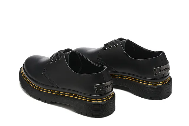 Dr. Martens Jadon Platform Chaussures Oxford en cuir noir 7