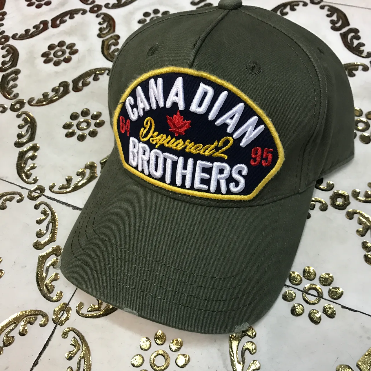 Dsquared2 Canadian Brothers Embroidered Patch White Baseball Cap 4