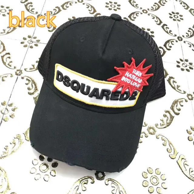 Dsquared2 ICON Red White Embroidered Patch Logo Mesh-Back Construction Baseball Cap 2