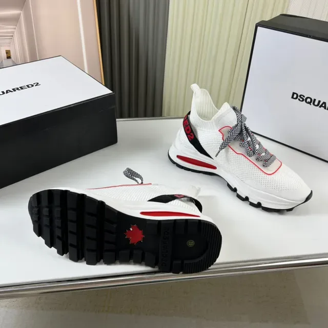 Dsquared2 ICON White Black Red Lifestyle Sneakers 2