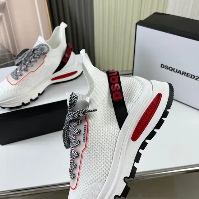 Dsquared2 ICON White Black Red Lifestyle Sneakers 3