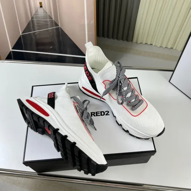 Dsquared2 ICON White Black Red Lifestyle Sneakers 5