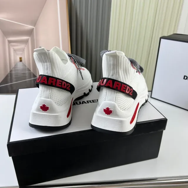Dsquared2 ICON White Black Red Lifestyle Sneakers 6