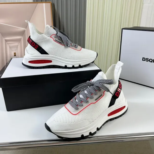 Dsquared2 ICON White Black Red Lifestyle Sneakers 7