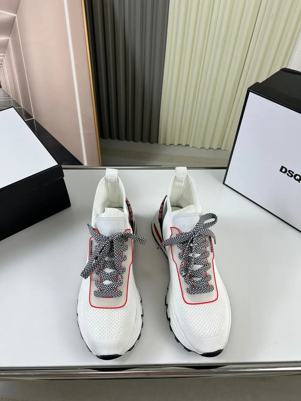 Dsquared2 ICON White Black Red Lifestyle Sneakers 9
