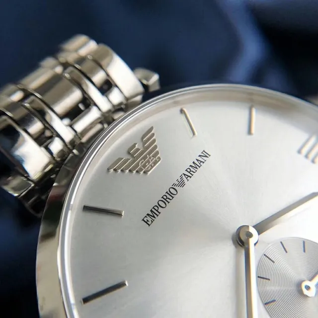 Emporio Armani Classic Relógio de Aço Inoxidável Prateado Quartz 2