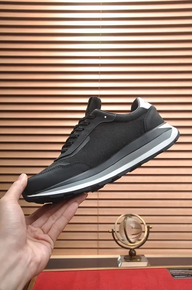 Emporio Armani EA7 Black and White Logo Lifestyle Sneakers 2