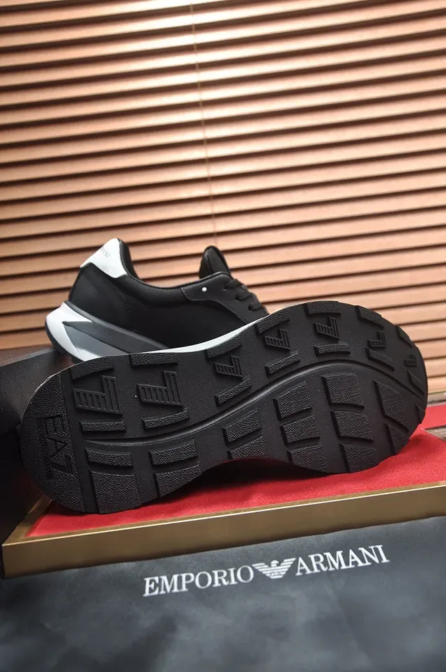 Emporio Armani EA7 Black and White Logo Lifestyle Sneakers 5