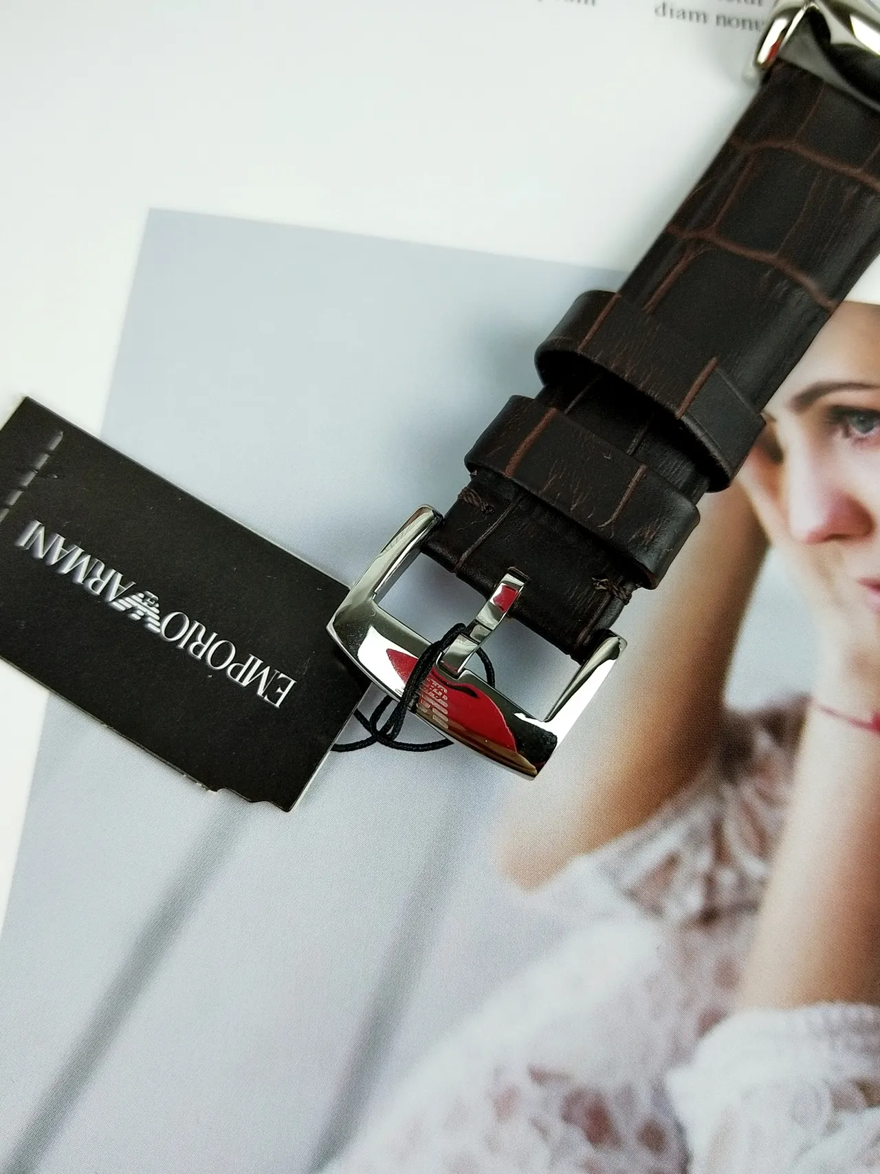 Emporio Armani Meccanico Cadran Squelette Bracelet Cuir Noir Montre Mécanique 6
