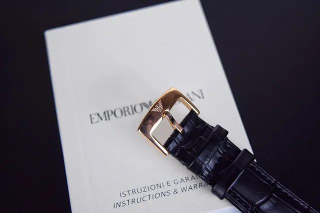 Emporio Armani Meccanico Or Blanc Esquelette Cœur Ouvert Boîtier en Or Rose Mechanical Watch 3