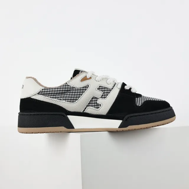 Fendi Noir Blanc avec Couches de Pata de Gallo et Daim Supérieur Cuir FF Monogram Overlay Chaussures Lifestyle 7