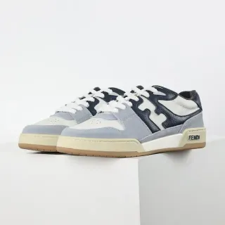 Fendi Blue Navy Low-Top Multi-Material Upper Lifestyle Sneakers