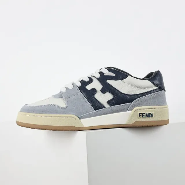 Fendi Tênis Lifestyle Azul Marinho Low-Top Superior de Múltiplos Materiais 9