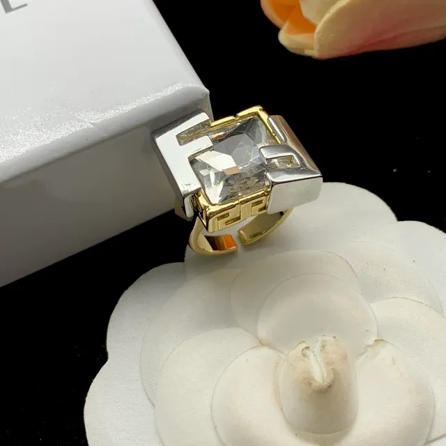 Fendi FF Crystal Square Earring 2