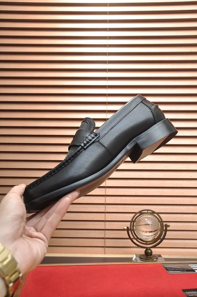 Fendi FF Loafer Noir Beige Cuir Zucca Tissu Vamp Loafer 6