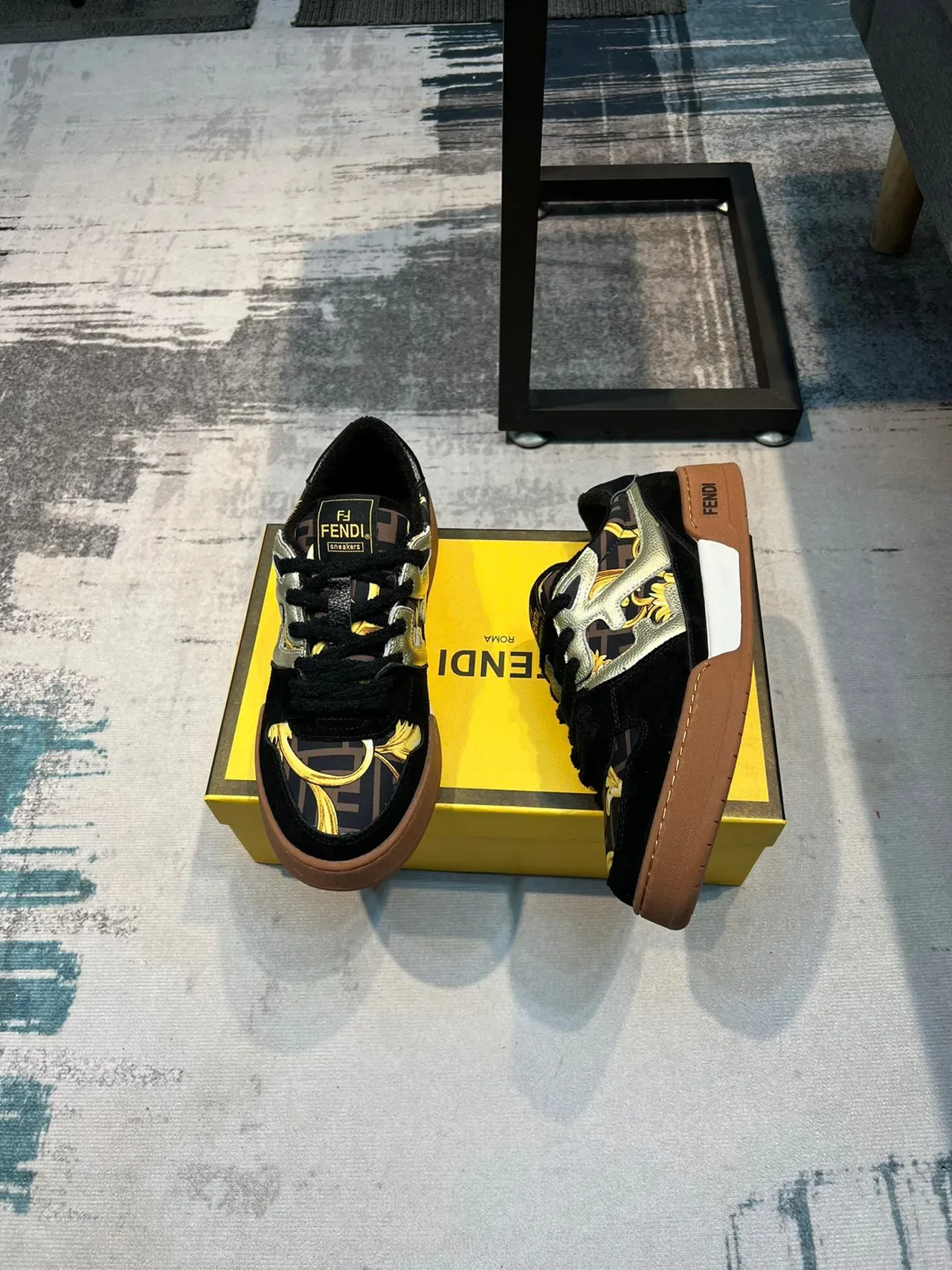 Fendi First FF Monogram Print Lifestyle Sneakers 4