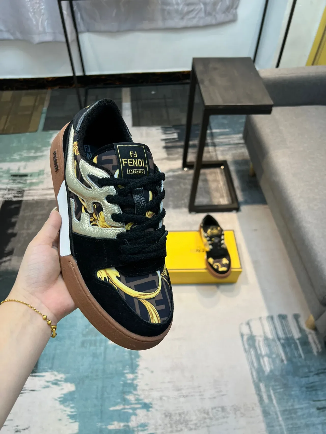 Fendi First FF Monogram Print Lifestyle Sneakers 6