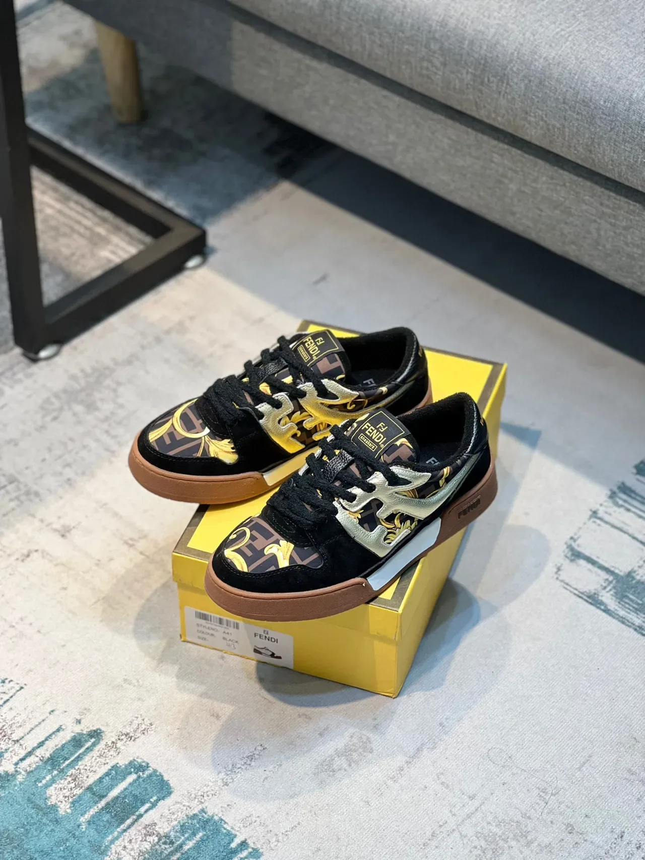 Fendi First FF Monogram Print Lifestyle Sneakers 7