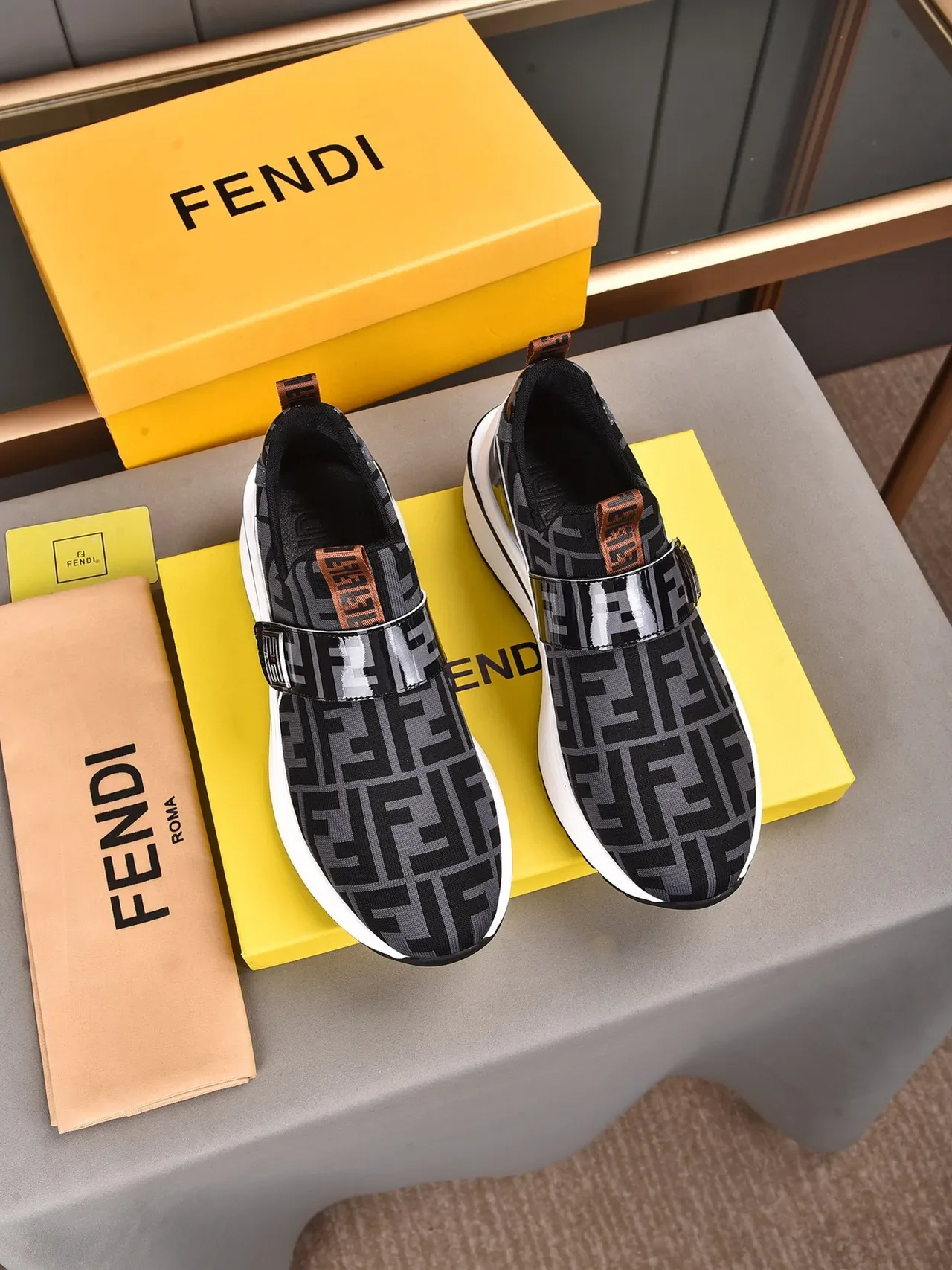 Fendi First Monogram Slip-On Platform Lifestyle Sneakers 2