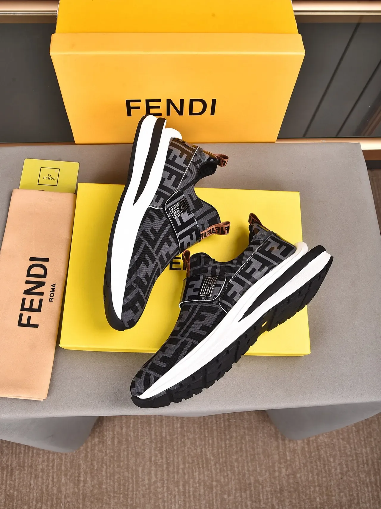 Fendi First Monogram Slip-On Platform Lifestyle Sneakers 4