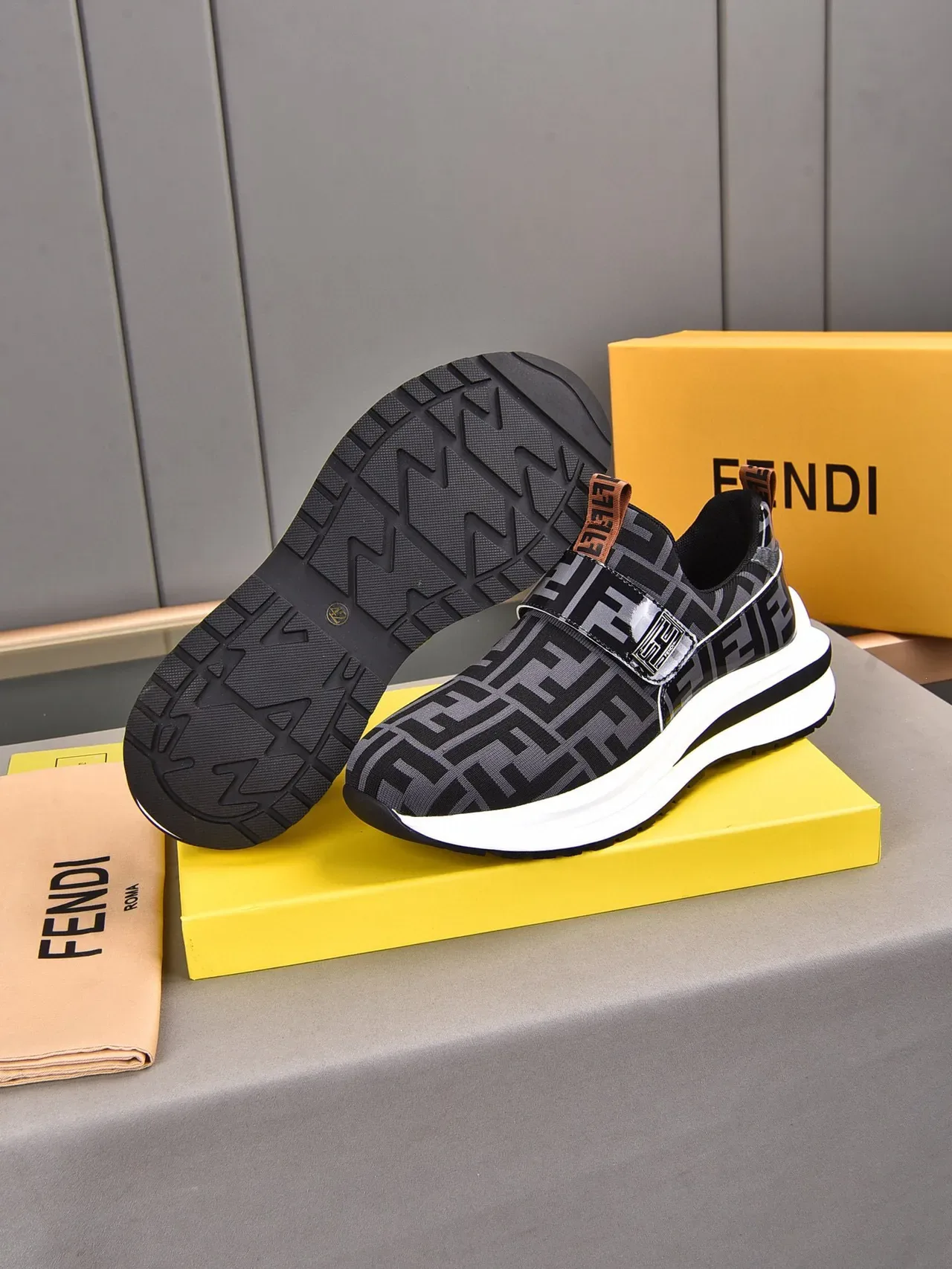 Fendi First Monogram Slip-On Platform Lifestyle Sneakers 7