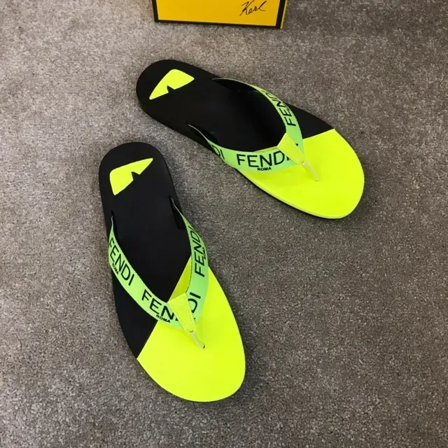 Fendi Logo Strap Color-Blocked Slippers 5