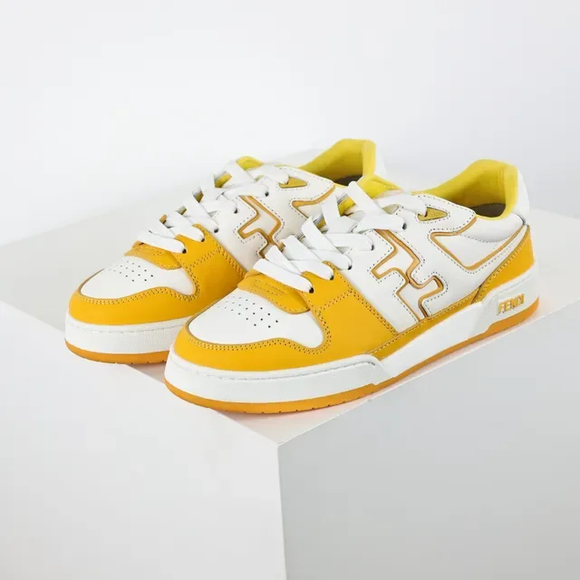 Fendi Mania Yellow and White Lifestyle Sneakers 2