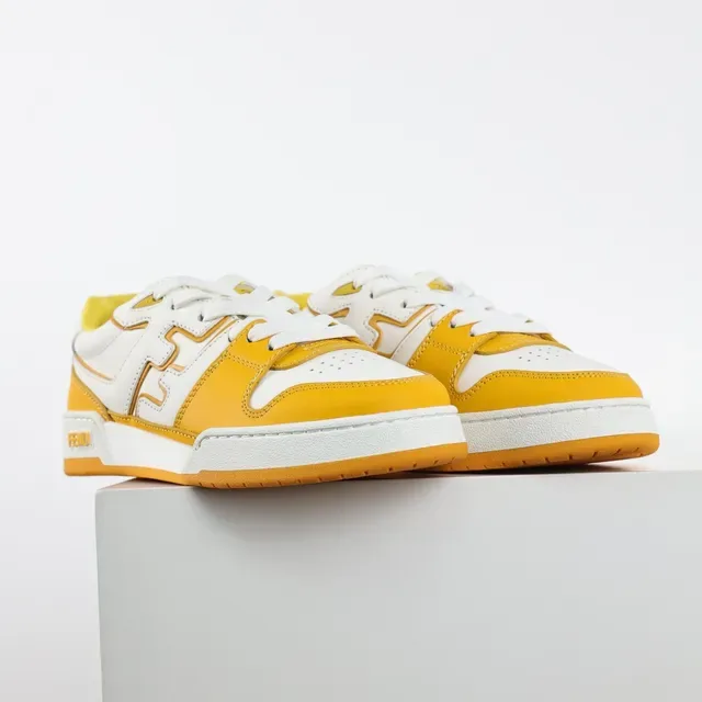 Fendi Mania Yellow and White Lifestyle Sneakers 3