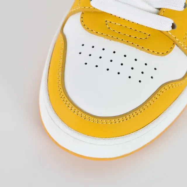 Fendi Mania Yellow and White Lifestyle Sneakers 5