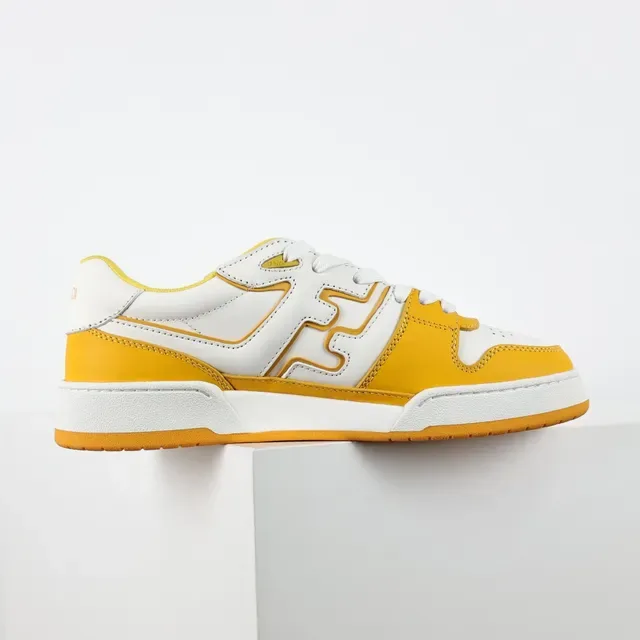 Fendi Mania Yellow and White Lifestyle Sneakers 7