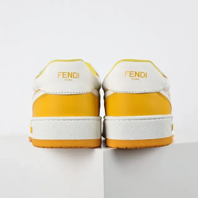 Fendi Mania Yellow and White Lifestyle Sneakers 8