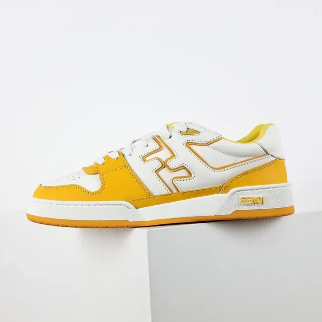 Fendi Mania Yellow and White Lifestyle Sneakers 9
