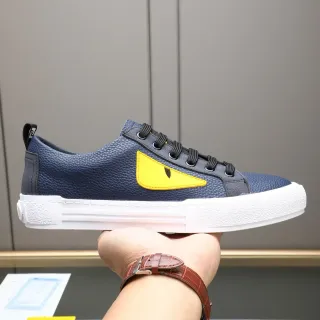 Fendi Monster Eye Navy Blue and Yellow Lifestyle Sneakers