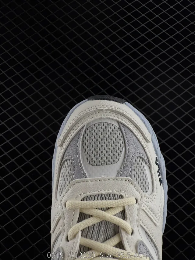 Fila Fern Beige Gray Sole Mesh-Synthetic Overlay Chunky Sneakers 2