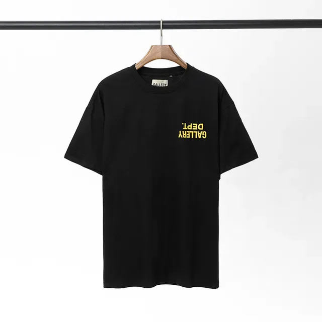 Gallery Dept Black Yellow Oversized Reverse-Print T-Shirt 2