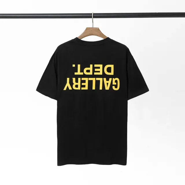 Gallery Dept Black Yellow Oversized Reverse-Print T-Shirt 3