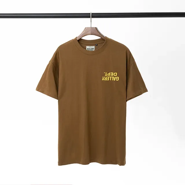 Gallery Dept Black Yellow Oversized Reverse-Print T-Shirt 4